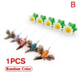 Electric Butterfly Cat Toy Shake Rotating Flying Automatic Humming Bird Intelligence Training Funny Pet Toys Random Color