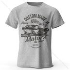 Men's Vintage Motors Graphic T-Shirt – Oversized Cotton Streetwear Tee