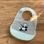 Waterproof Baby Bibs Baby Stuff Cute Cartoon Animal Printed Kids Bib Girl Boy Adjustable Soft Silicone Bib Baby Feeding Stuff