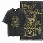 COOLMIND DB cat Printed Cotton Acid Washed Exclusive Graphic Unisex T Shirt Cool Streetwear Men Tshirts Big Size Tee for men
