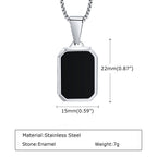 Trendy Pendant Necklaces for Men,Square Natural Stone Stainless Steel Necklaces,Hip Hop Healing Jewelry Gifts for Husband Dad