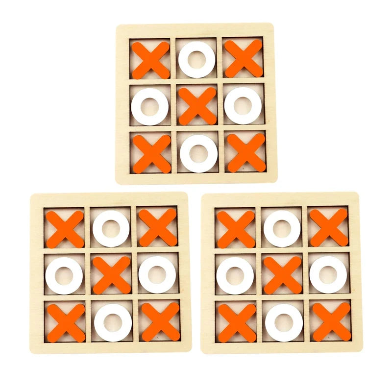 Montessori Wooden Mini Chess Brain Training Puzzle Toy for Kids