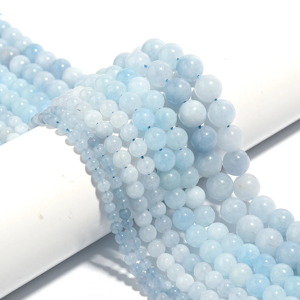 1String/Lot 4 6 8 10 12mm Natural Stone Round Tiger Eye Crystal Turquoises Spacer Beads For DIY Crafts Ornament Making Supplies
