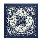 Navy Blue Cashew Hip Hop Cotton Square Bandana Scarf Riding Headband Paisley Gifts For Men Unisex