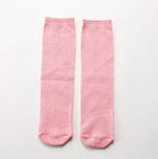 About 28 cm Knee High Socks Kids Boys Girls Socks for School Uniform Children White Socks Student Black  toddler girl socks