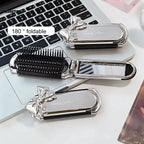 Folding Mini Hair Combs with Mirror For Travel hair styling tools Cartoon Hairbrush Head Massage Anti-Static Brushes mirrors