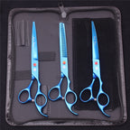 Pet Grooming Scissors Purple Dragon Japan Stainless Pink Curved Scissors For Dogs Dog Thinning Scissors Pet Chunker Shears Z3003