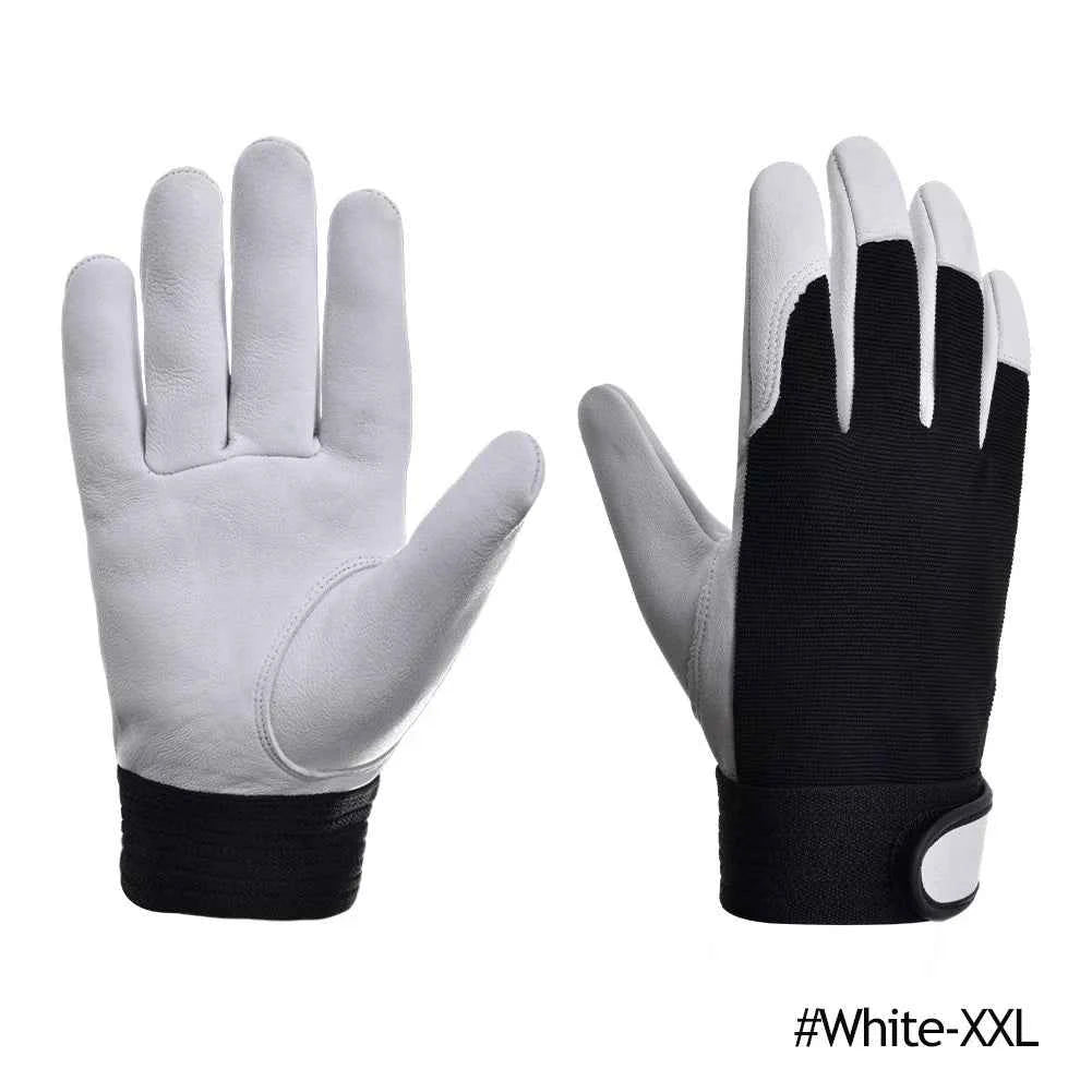 Cowhide Leather Work Gloves Safety Labour Protection Garden Sports Motorcycle Driver Workers Work Welding Wear-resistant Gloves