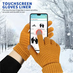 Women Men Warm Winter Touch Screen Gloves Stretch Classical Knit Mittens Wool Full Finger Outdoor Cycling Driving Glove