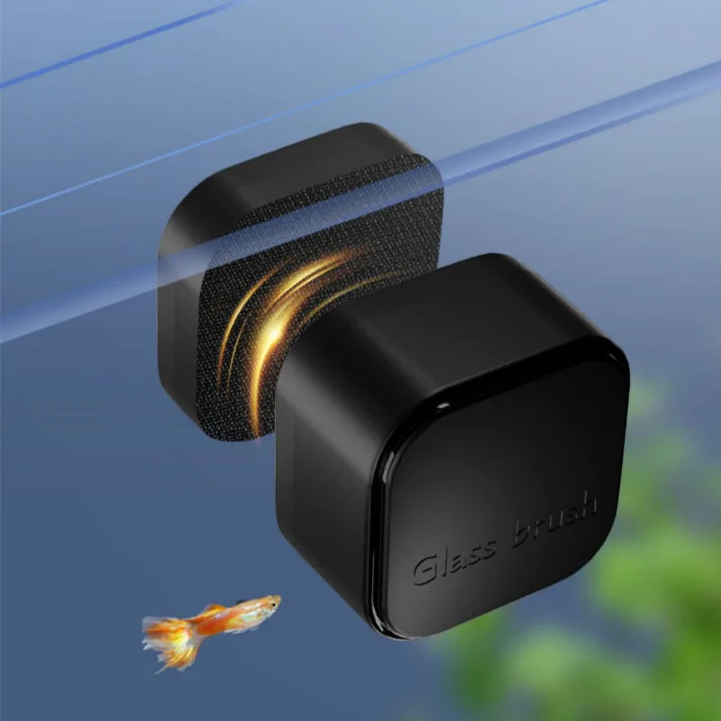 Magnetic Aquarium Glass Cleaner Mini Square Algae Scraper Plastic Fish Tank Maintenance Tool for Various Fish Easy Use