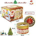 Christmas Scented Candle Set Gift Fragrance Candle Jar Smokeless Romantic Incense Aromatherapy Candle Stonedried Flower Soy Wax