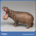 Educational Solid Simulation Animal Models Wild Animal World Toys - Elephant Crocodile Hippo Giraffe Action Figures for Kids