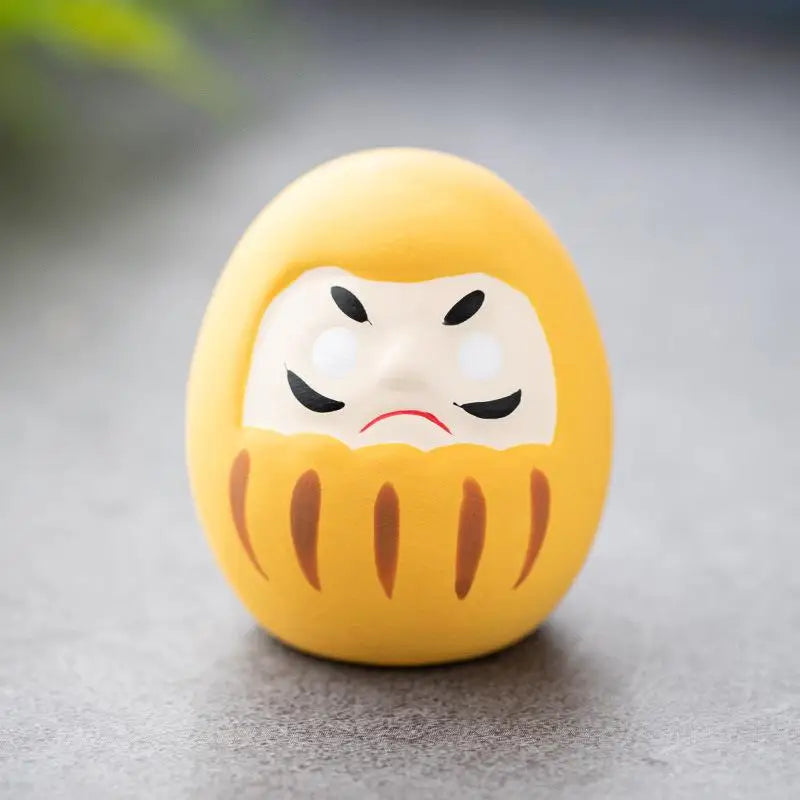 1pc Japanese Ceramic Daruma Statue Daruma Tumbler Crafts Lucky Fortune Ornament Landscape Daruma Doll Fengshui Home Decor Gift