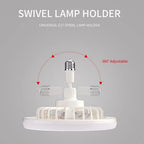 3 in 1 E27 Ceiling Fan Light with Remote Control Rotatable LED Lamp Converter Base for Bedroom Living Room Kitchen Home Decor