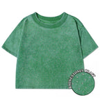 100% Cotton Washed T-Shirts For Women Loose O-Neck Crop Tops Y2k Street Female Clothes Summer Casual Vintage Short Sleeve Tees