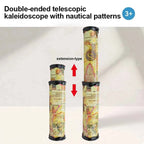 Classic colorful kaleidoscope with three-mirror design, retractable, timeless educational toy