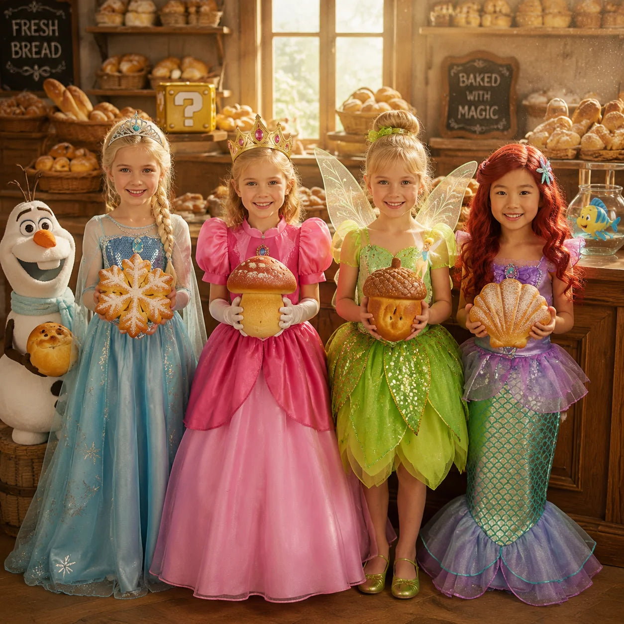Girls Princess Dress Kid Cinderella Snow White Aurora Rapunzel Cinderella Halloween Costume Children Birthday Party Dress