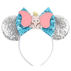 New Christmas Halloween Mouse Ears Headband Cartoon Sequin Bows Headband Birthday Party Princess Cosplay Costume For Women Adult