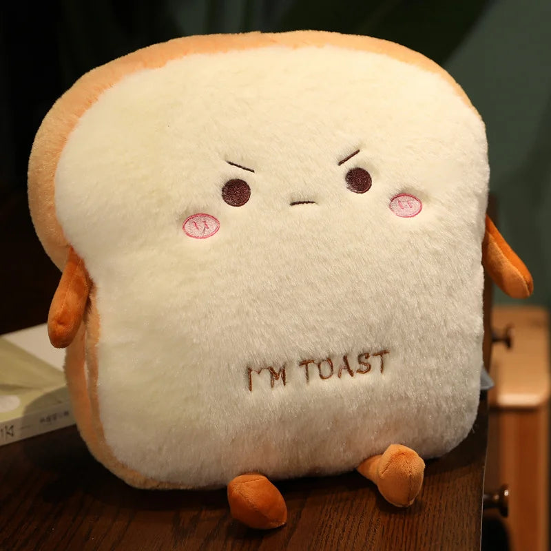 35cm Plush Bread Pillow Soft Toast Simulation Food Doll Warm Hand Cushion Home Decor Cute Kids Toy Birthday Gift