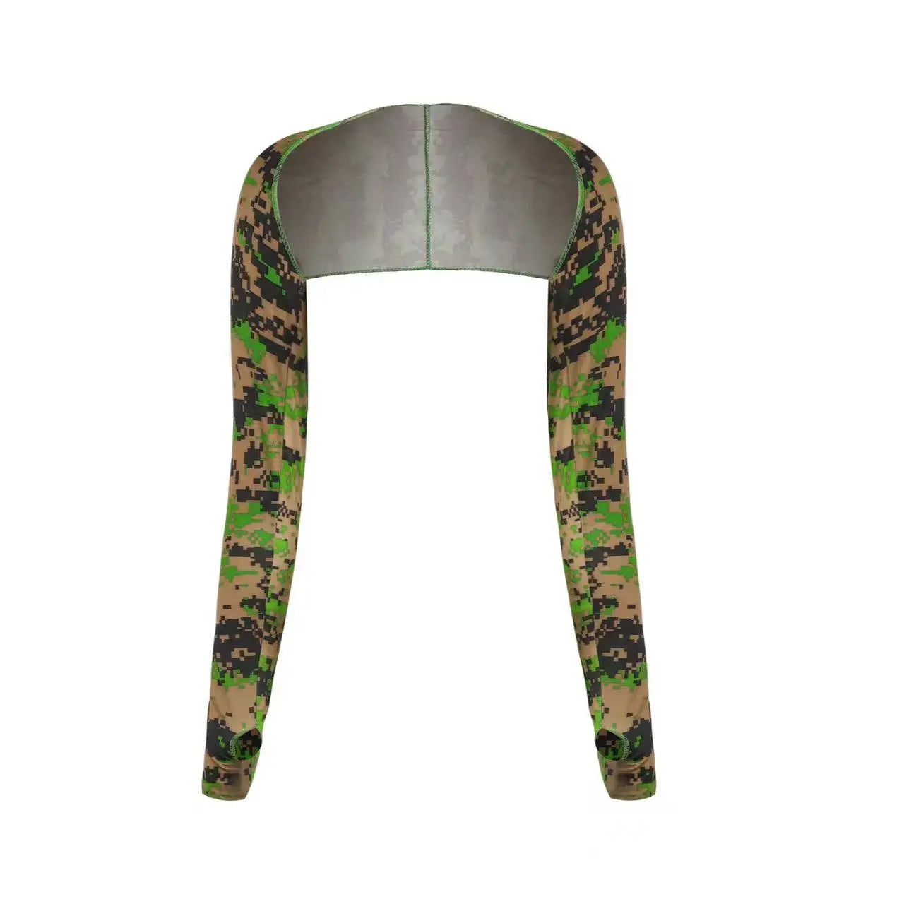 One-piece Ultra-thin Shawl Arm Sleeves Ice Silk Long Gloves Breathable Sun Protection Anti UV Hand Cover Warmer Outdoor Sports