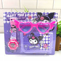 Sanrio Children's Watch Set, Hello Kitty Fashion Watch with Children's Wallet and Glasses, Melody Kulemi Cartoon Watch