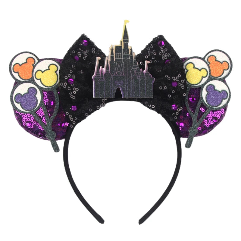 2026 Latest Fashion Ear Headband Sequin Bows For Girl Adult Kids Halloween Party Cosplay Hair Accessories Princess Hairband