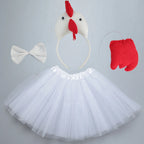 Animals  Children  Headband Tutu Skirt Tail Bow Kids  Girl Party Props Elephant Tiger Fox     Halloween Costume Cosplay