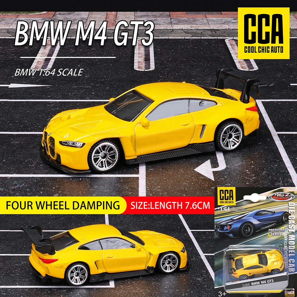CCA 1:64 BMW M4 Z4 M850I M4 GT3 Exquisite Hanging Model Classic Car Static Car Model Alloy Die-Casting Car Model Collection Gift