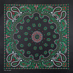Navy Blue Cashew Hip Hop Cotton Square Bandana Scarf Riding Headband Paisley Gifts For Men Unisex