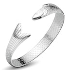 New Creative Fashion Personality Lucky Fortune Transfer Dragon Bracelets 925 Sterling Silver Jewelry Fish Bangles TYB110