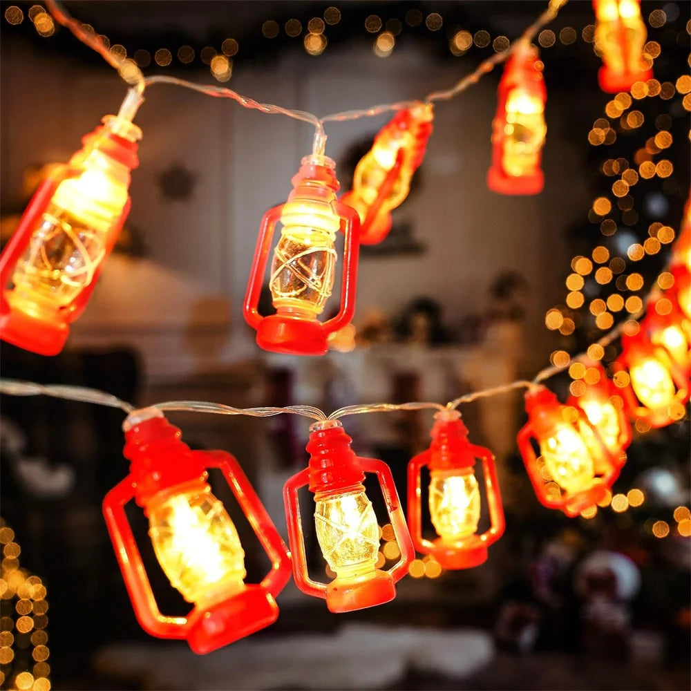 80 LED Vintage Lantern String Lights Christmas Halloween Decor