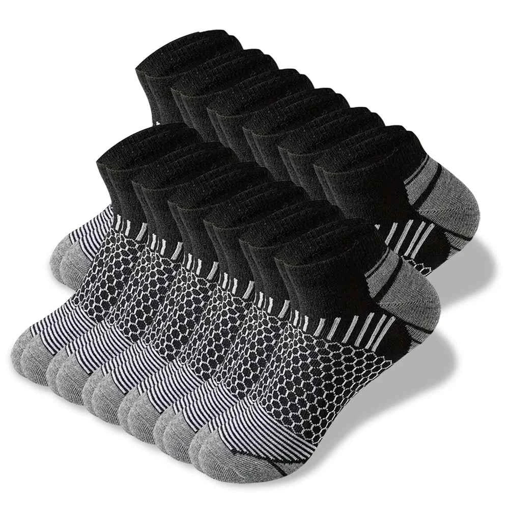 6/12 Pairs Colorful Men's Low Tub Socks Fashion Comfortable Autumn Classic Black Business Sock High-quality Men's Short Socks