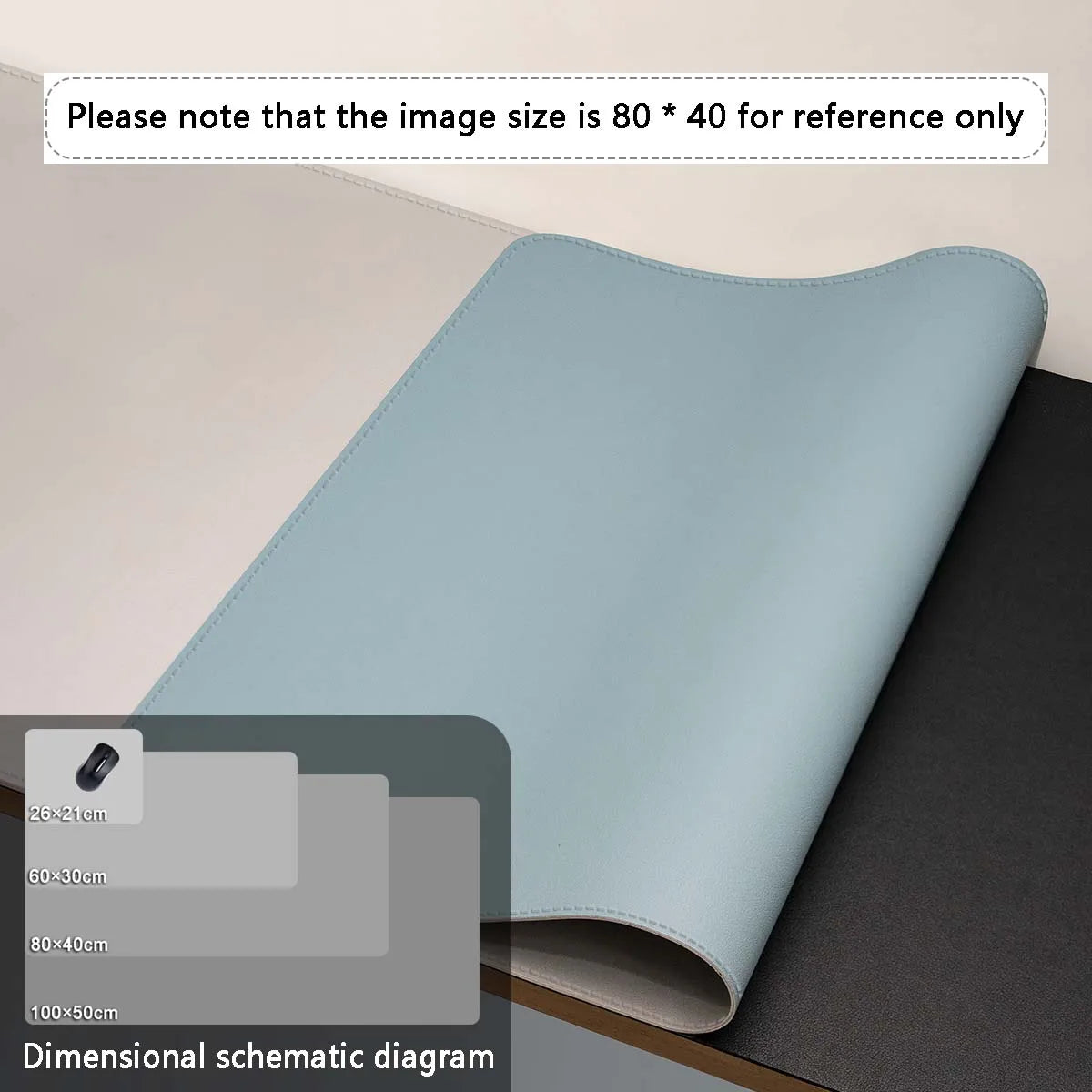 Large Mouse Pad – PU Leather Waterproof Desk Protector Mat for Office, Gaming, Keyboard & PC Accessories