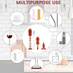 Bottle Brush Tea Cup Multifunctional Standing Brush Food Grade Silicone Nipple Brush Set Cup Brush Three-in-one Straw Brush Spon