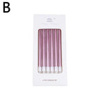 6pcs Metal Gold Silver Birthday Candles DIY Colorful Cake Decoration Baby Shower Gender Reveal Cupcake Decorating Candle Toppers