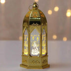 Muslim Ramadan Decor Lantern Ornament EID Mubarak Moon LED Candle Lamp Eid Al Adha Gift Gurbang Ramadan Decoration for Home