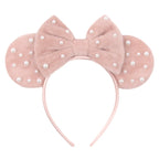 New Trendy Mouse Ears Headband 3.3"Velvet For Girls Soft Bow Hairband Halloween Festival Party Trip DIY Hair Accessories Gifts