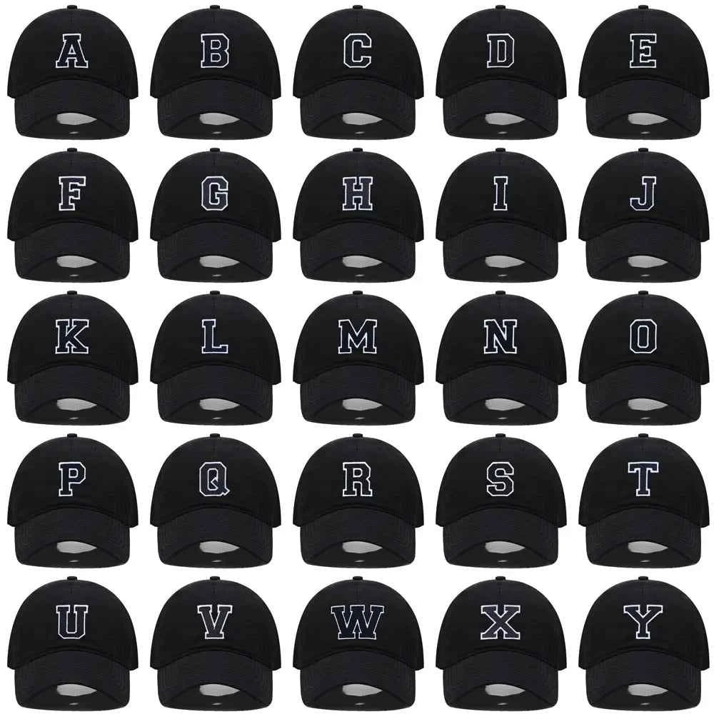 Initial Letter Embroidery Baseball Cap for Casual Sport Style