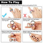 Magnetic Rings Fidget Toy Set Adult Fidget Magnets Spinner Rings Fidget Pack Great Gift for Adults Teens (3PCS)