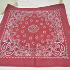 New Fashion Hip Hop 100% Cotton Bandana Square Scarf Gradient Color Paisley Headband Printed For Women/Men/Boys/Girls