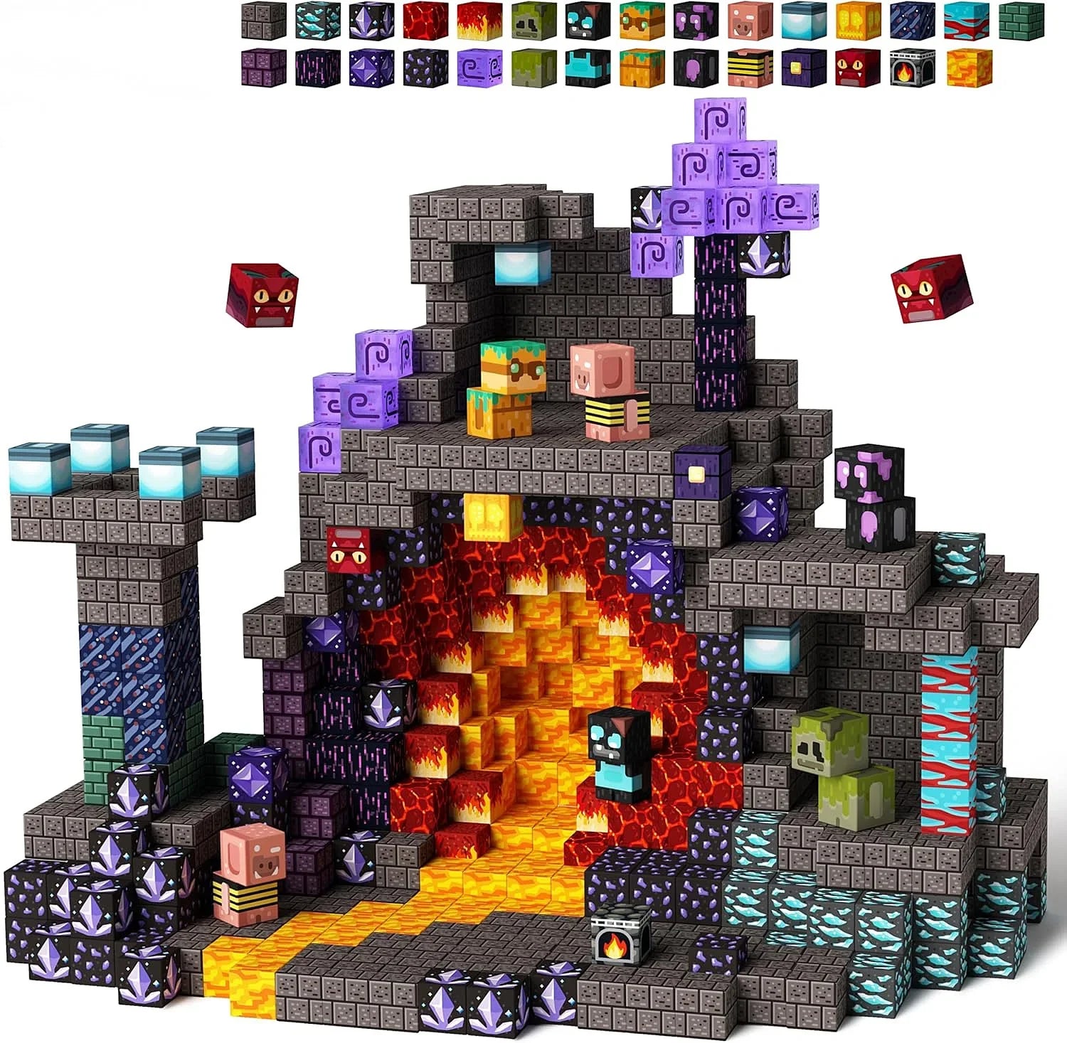 Magnetic Building Blocks Mine World STEM Construction Toy Set