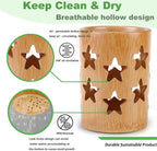 Bamboo toothbrush holder bamboo toothbrush accessories toothbrush pen makeup brush organizer biodegradable （Circular ）