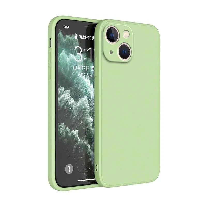 Square Square Liquid Silicone Phone Case for iPhone 14 Plus 11 12 13 14 Pro Max 12 13 mini Luxury Camera Protective Cover