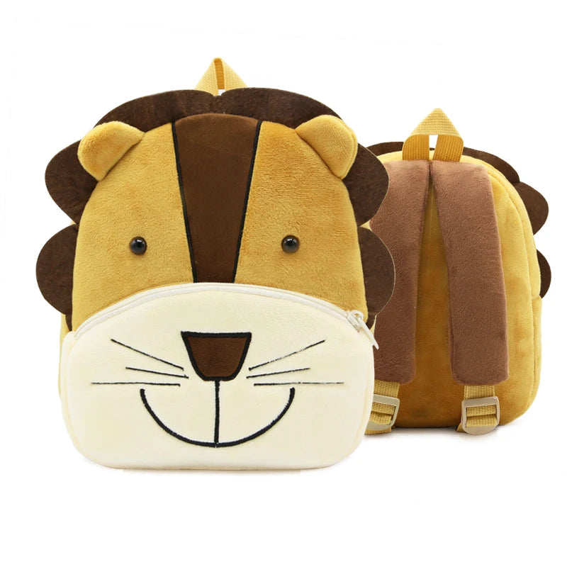 Cute Cartoon Animal Plush Backpack Soft Children Kindergarten Schoolbag Toddler Travel Bag Gift For Girls Boys