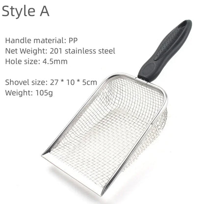 Stainless Steel Cat Litter Scoop with Long Handle