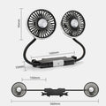 SEAMETAL Car Cooling Fan 360 Adjustable Dual Head Car Fan Low Noise Automotive Electric Fan Type C Charge for Dashboard RV Truck