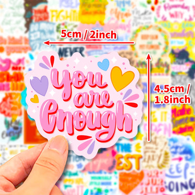 50 Pcs Inspirational Sticker Pack, Inspirational Stickers, Affirmation Positive Stickers for Journaling Computer Decals Laptop