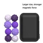 New Stress-Relief Magnetic Ball Toy Durable Rubber Fidget Spinner Toy Multicolor Novelty Relax Gadget for Adults and Youngsters