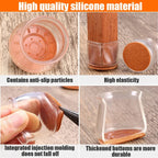 24/4pcs Chair Leg Caps Silicone Feet Protector Pads Furniture Table Covers Socks Plugs Cover Furniture Leveling Feet Home Decor