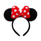 1Pc Mouse Ears Headband Polka Dot Satin Bow Mini Ears Hairband for Halloween Birthday Party Cosplay Costume Hair Accessories
